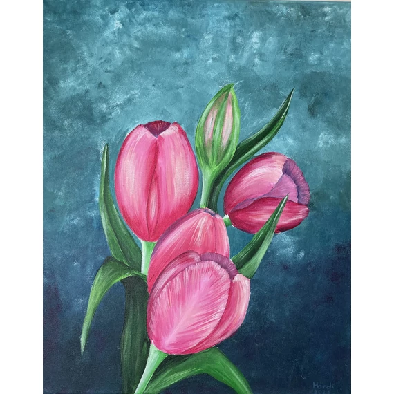 Tulipán élményfestés - Akrillal
