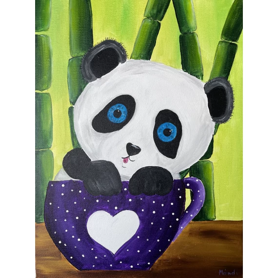 Panda élményfestés - Akrillal