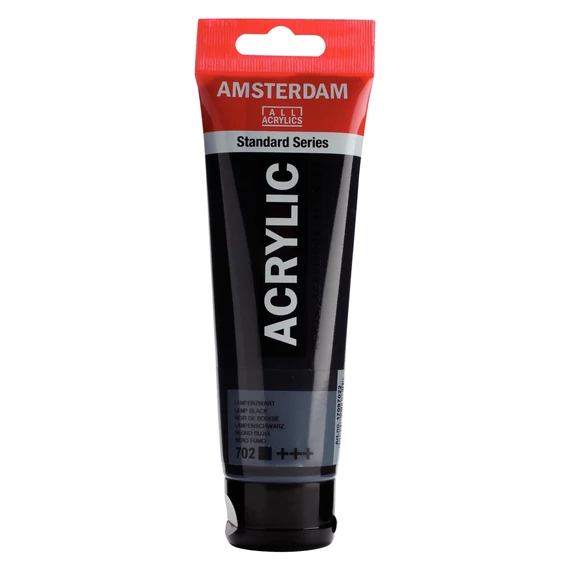 Talens Amsterdam akrilfesték, FEKETE 120 ml - 702 Lamp Black