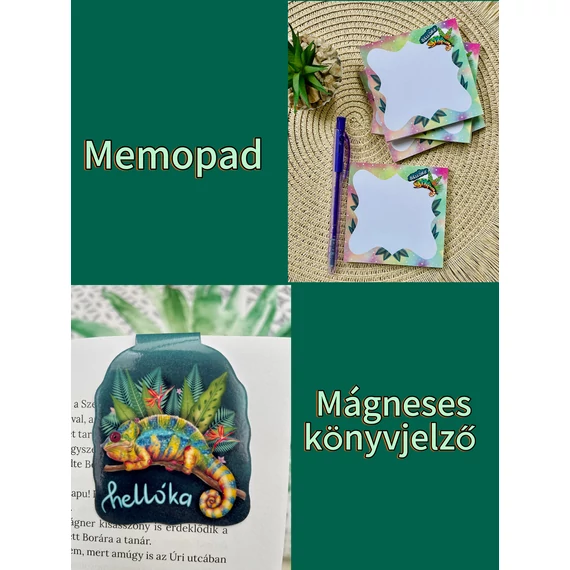 Hellóka csomag - memopad + mágneses könyvjelző